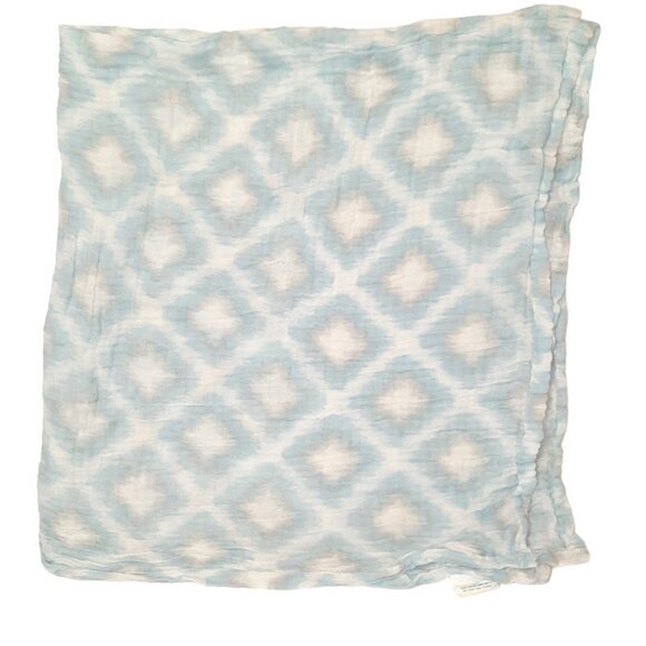 Le Petit Squares Muslin Swaddle Wrap Security Lovey Baby Blanket 34" X 38" - Picture 1 of 3